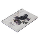 Carnet Moody Dark Academia Raven Spiral (Côté gauche)