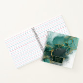 Carnet Moody Ink Emerald Or Abstrait ID988 (Intérieur)