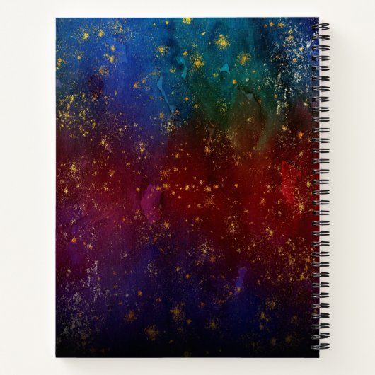 Carnet Moody Ombre | Stardust doré grunge psychédélique (Dos)