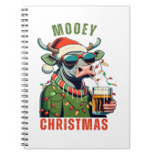Carnet Mooey Noël Highland Cow Light Santa Hat T-Shi (Devant)