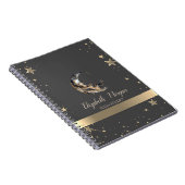Carnet Moon Feather Gold Stars Yoga Studio (Côté Droit)