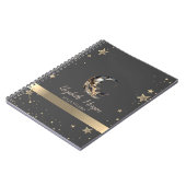 Carnet Moon Feather Gold Stars Yoga Studio (Côté gauche)