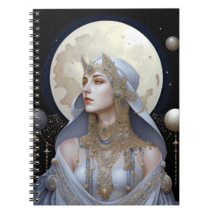 Carnet Moon Goddess Queen Imaginaire Art