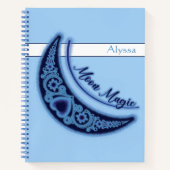 Carnet Moon Magic Stars Hearts Celestial Love Name (Devant)