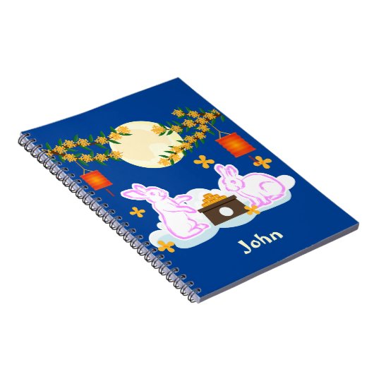 Carnet Moon Rabbit Mooncake Osmanthus (Côté Droit)