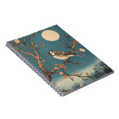 Carnet Moonlit Bird on Blossom Branch Notebook (Côté Droit)