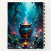 Carnet Moonlit Cauldron Grimoire - Spell de sorcière luna (Dos)