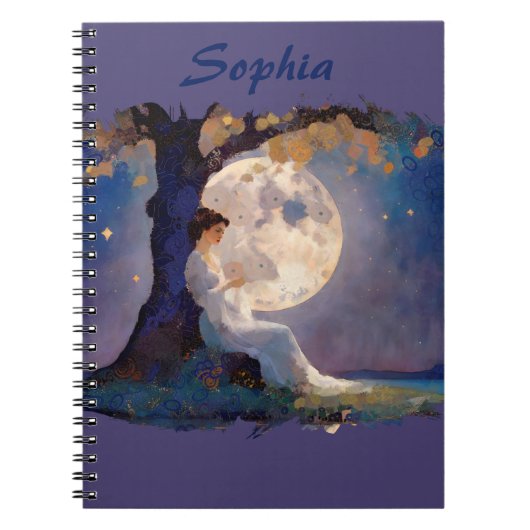 Carnet Moonlit Dreamer - Serene Night Sky (Devant)