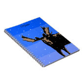 Carnet Moose en hiver - Art original de la faune (Côté Droit)