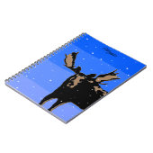 Carnet Moose en hiver - Art original de la faune (Côté gauche)
