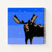 Carnet Moose en hiver - Art original de la faune (Dos)