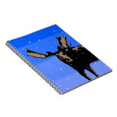 Carnet Moose en hiver - Art original de la faune (Côté Droit)
