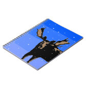 Carnet Moose en hiver - Art original de la faune (Côté gauche)