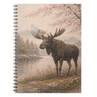 Carnet Moose Japanese Landscape Notebook, Wildlife Fusion