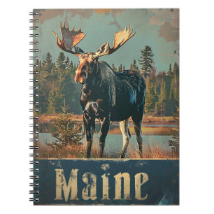Carnet Moose Maine Vintage