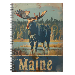 Carnet Moose vintage du Maine