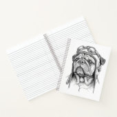 Carnet Mops / Pug Marble Statue Antique Style Notebook (Intérieur)