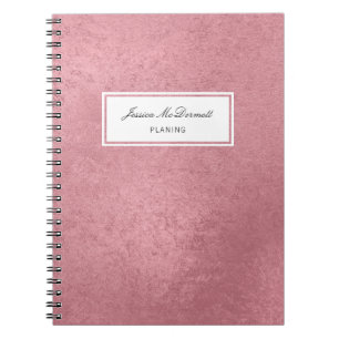 Carnet Mor rose moderne