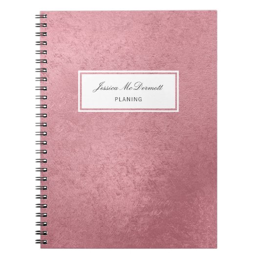 Carnet Mor rose moderne (Devant)
