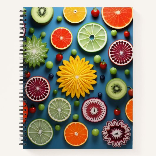 Carnet Morceaux de fruits colorés (Devant)