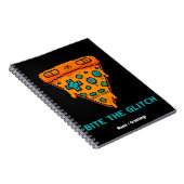 Carnet Mords le Bug Retro Pizza Gamer Pixel 8 Bits (Côté Droit)