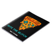 Carnet Mords le Bug Retro Pizza Gamer Pixel 8 Bits (Côté gauche)
