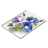 Carnet Morning Glory - Watercolor flowers (Côté gauche)