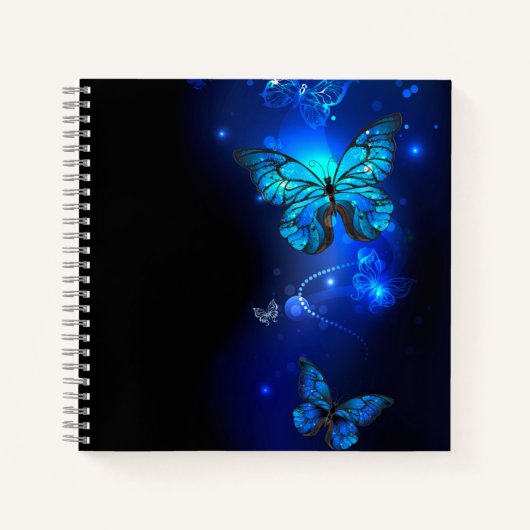 Carnet Morpho Butterfly in the Dark Background (Devant)