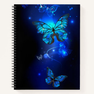 Carnet Morpho Butterfly in the Dark Background