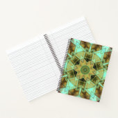 Carnet Mosaic Kaleidoscope Fleur Vert et Brown (Intérieur)