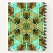 Carnet Mosaic Kaleidoscope Fleur Vert et Brown (Dos)