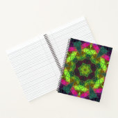 Carnet Mosaic Kaleidoscope Fleur vert rose et pourpre (Intérieur)