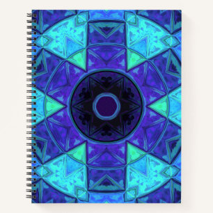 Carnet Mosaic Mandala bleu et violet