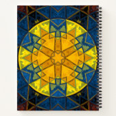 Carnet Mosaic Mandala Fleur Jaune Bleu et Rouge (Dos)