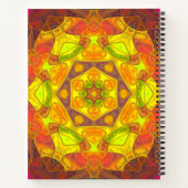 Carnet Mosaic Mandala Fleur Jaune Orange et Violet (Dos)