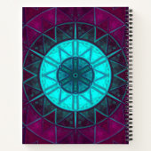 Carnet Mosaic Mandala Flower bleu et violet (Dos)