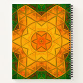 Carnet Mosaic Mandala Flower vert et jaune (Dos)