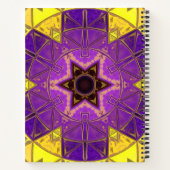 Carnet Mosaic Mandala violet et jaune (Dos)