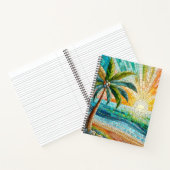 Carnet Mosaic Tropical Beach Sunset Palm Tree Sofitcover (Intérieur)