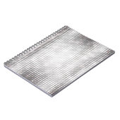 Carnet Mosaïque brillante : Abstraite gris brillant. (Côté gauche)