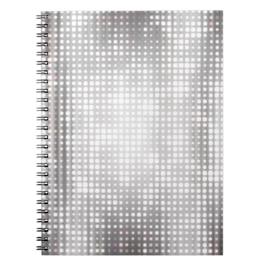 Carnet Mosaïque brillante : Abstraite gris brillant. (Devant)