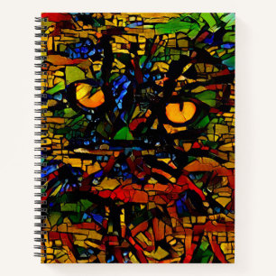 Carnet Mosaïque colorée Chat Art Prin