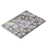 Carnet Mosaïque de pierre grise naturelle, fleur de vie (Côté gauche)