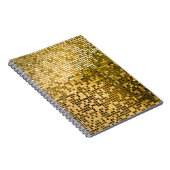 Carnet Mosaïque d'or : Carreaux Carrés Texture. (Côté Droit)