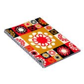 Carnet mosaïque ethnique de style asiatique avec fleurs s (Côté Droit)