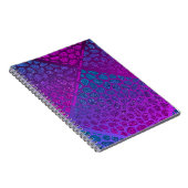 Carnet Mosaïque moderne violet, rose et bleu Asymétrique (Côté Droit)