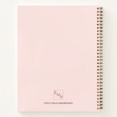 Carnet Mosaïque or rose initiales monogramme élégant (Dos)