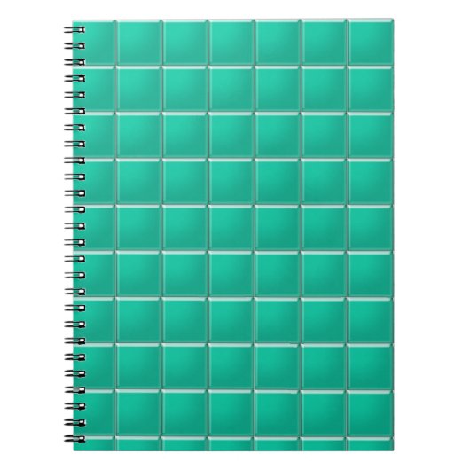 Carnet - Mosaïque Turquoise (Devant)