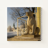 Carnet Moscou. Hiver. sculpture de lions. (Dos)
