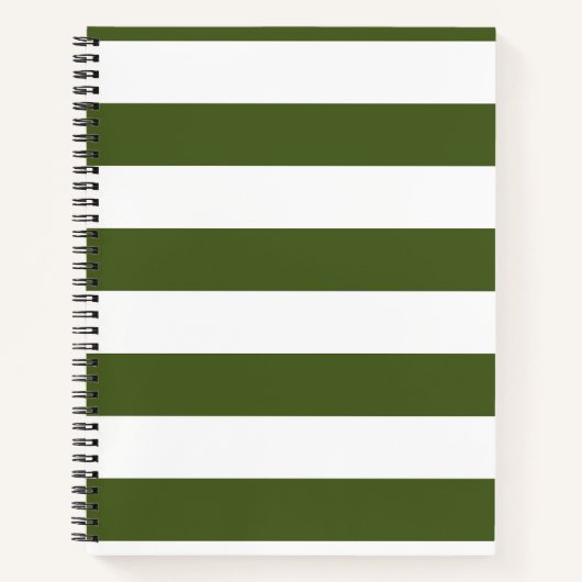Carnet Moss foncé Grandes vertes et blanches (Devant)